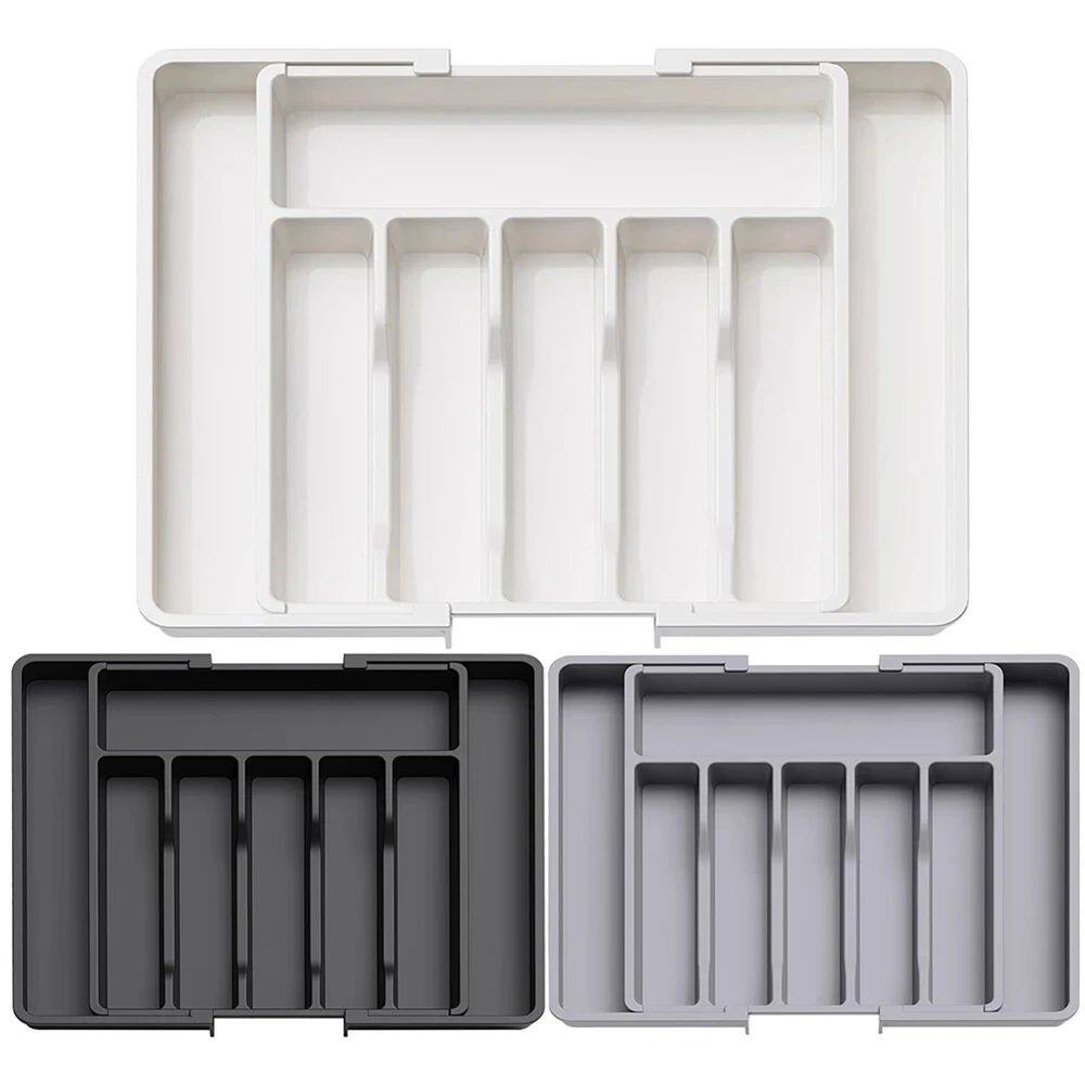 1pc Silverware Drawer Organizer Adjustable Flatware Tablewar