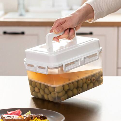 4/5L Pickle Jar with Press Plate Leakproof Kitchen Organizer