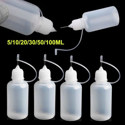 5pcs/set 5/10/20/30/50/100ML Needle Tip Glue Applicator Bott
