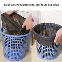 100/300/500PCS Black Disposable Garbage Bag Roll Up Plastic thumbnail 5