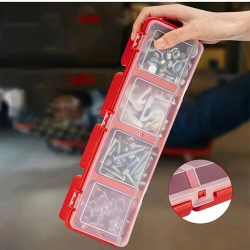 1Pc/2Pcs Multi-Compartment Organizer Box For Screws & Small