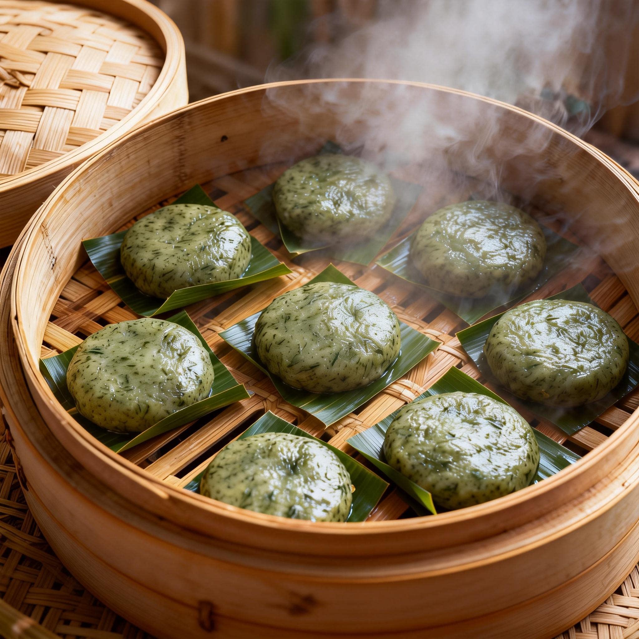 蒿草糍粑粽叶糯米青团清明果
