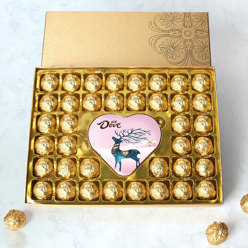 德芙巧克力礼盒生日礼物送女友老婆闺蜜高档年货糖果零食品团购