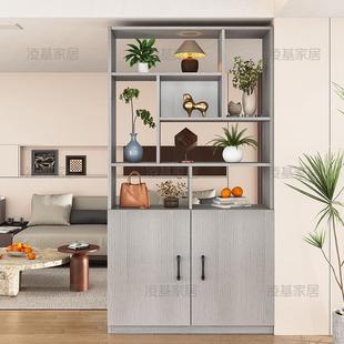新款千年舟福庆板材实木隔断门厅柜玄关展示柜卧室书柜间厅柜鞋柜
