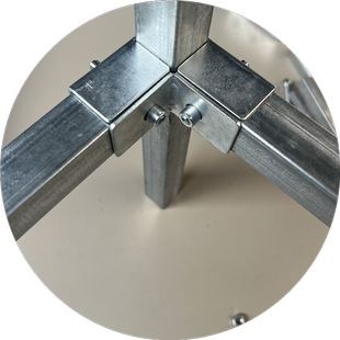 25方管连接件免焊接配件30镀锌方管紧固件置物架固定卡扣三通接头