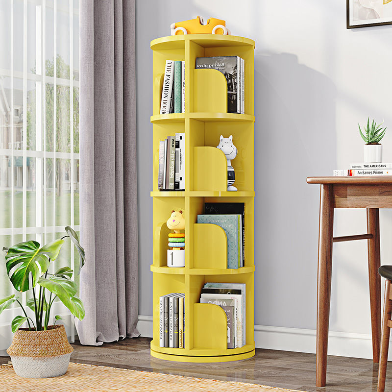 旋转书架360度落地书柜儿童书架绘本架家用创意学生收纳置物架