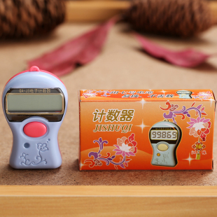手动电子计数器字大货物统计清点可随身带有长挂绳提醒器QA-J3