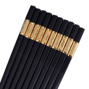 棋锐合金筷子家用高档酒店专用筷饭店商用餐饮抗菌防霉耐高温快子