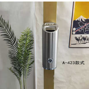 商用不锈钢挂墙式烟灰柱烟灰箱烟头收集器电线杆烟蒂盒丢烟灰缸盒
