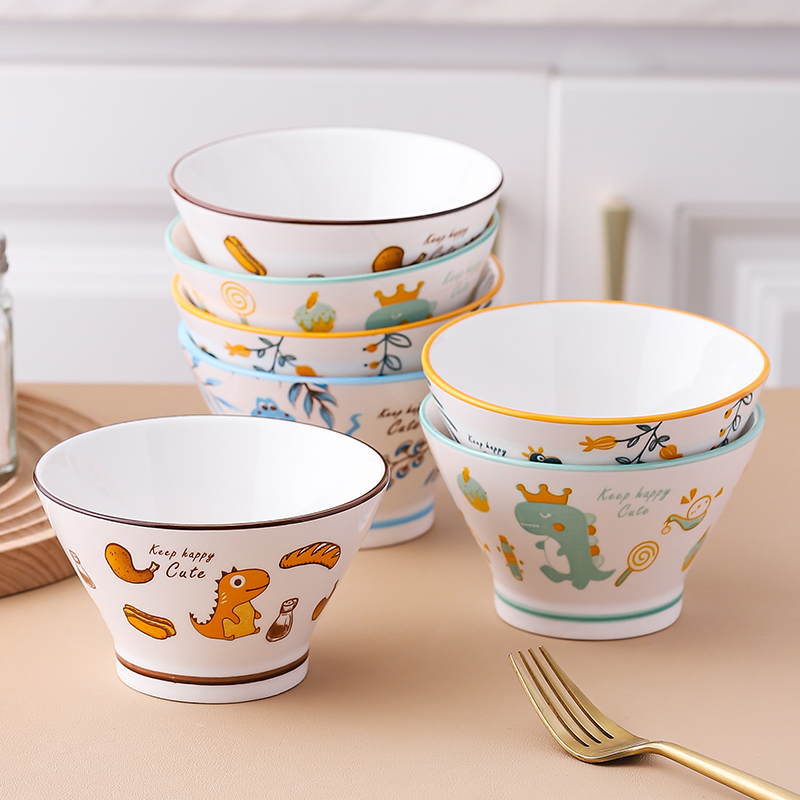 陶瓷米饭碗单个儿童恐龙可爱日式
