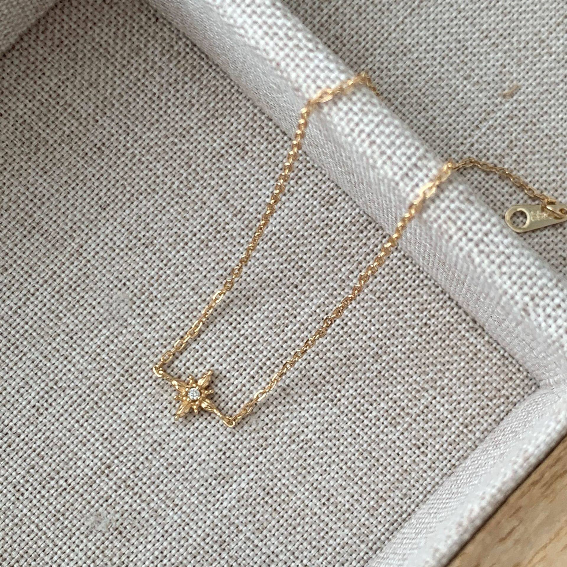 日系设计师topwhits银单钻星芒手链女款日系高级感复古小众设计