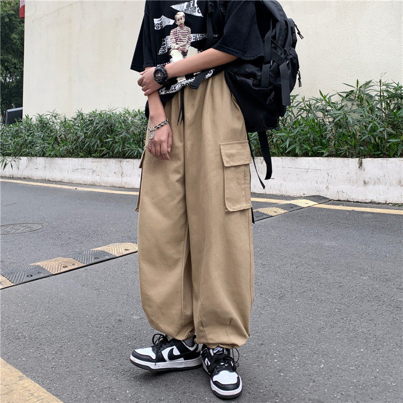 cherry kitty裤子男春季日系复古设计感束脚工装休闲裤长裤宽松