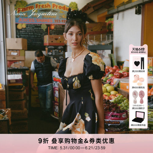 NanaJacqueline泡泡袖连衣裙
