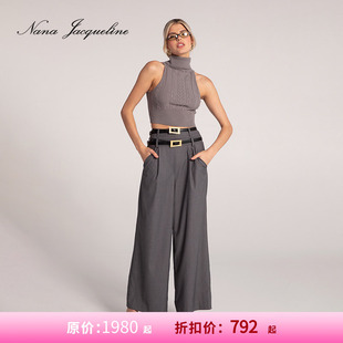 女阔腿西装 双腰头小众设计长裤 NanaJacqueline休闲裤 裤 甄选4折