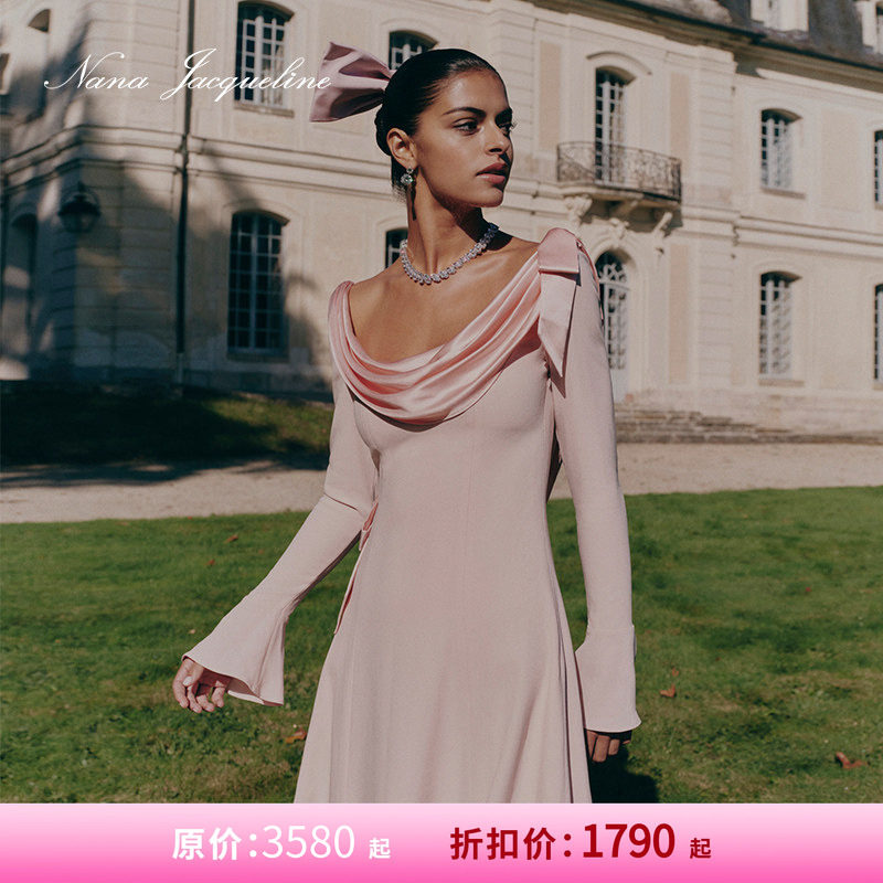 [甄选5折]NanaJacqueline长袖连衣裙女复古千金赫本风法式小礼服 - nanajacqueline旗舰店出品