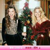 NanaJacqueline连衣裙气质插肩袖 甄选3折 蝴蝶结蕾丝拼接蓬蓬裙