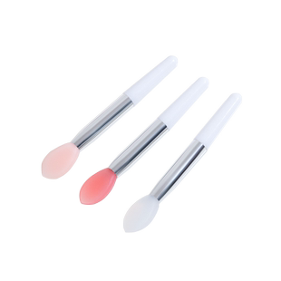 迷你便携硅胶唇刷送硅胶套防尘送盒唇膜润唇膏口红刷挖取勺小刷子
