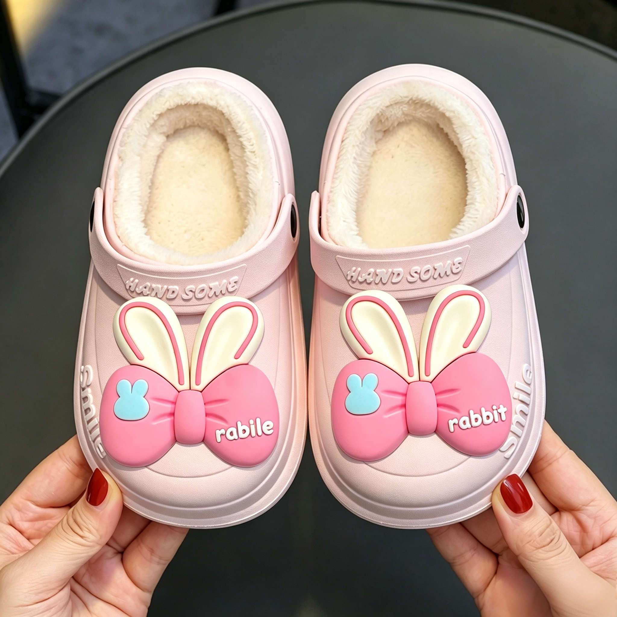 女童棉拖冬季可爱卡通公