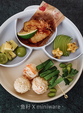 美国miniware宝宝分格餐盘儿童辅食硅胶餐具吸盘碗学吃饭防摔套装