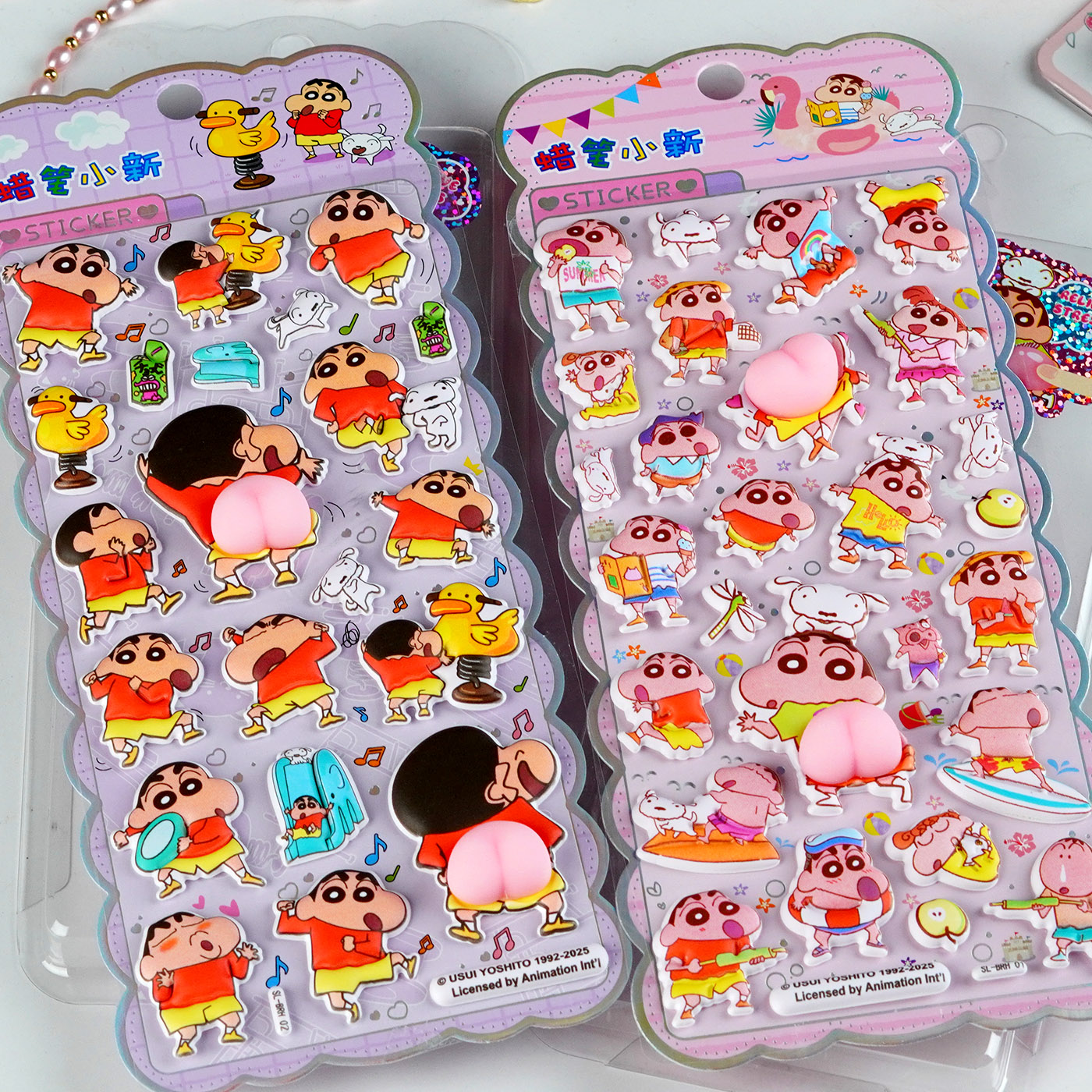 正版蜡笔小新软萌屁屁贴纸