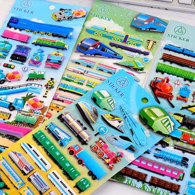 铁路火车新干线立体泡泡贴纸