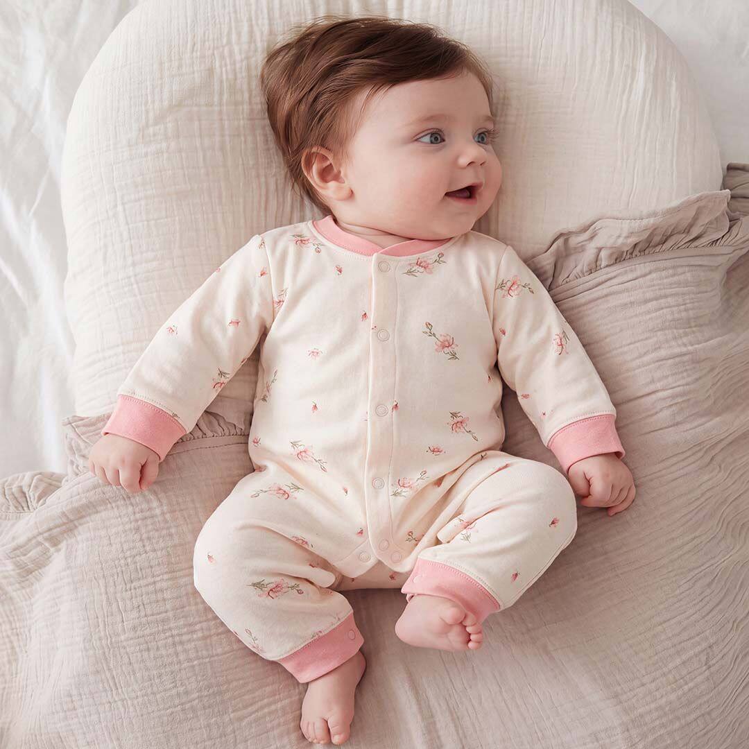 婴幼儿衣服春秋季纯棉a类连体衣新生儿无骨爬服哈衣宝宝睡衣休闲