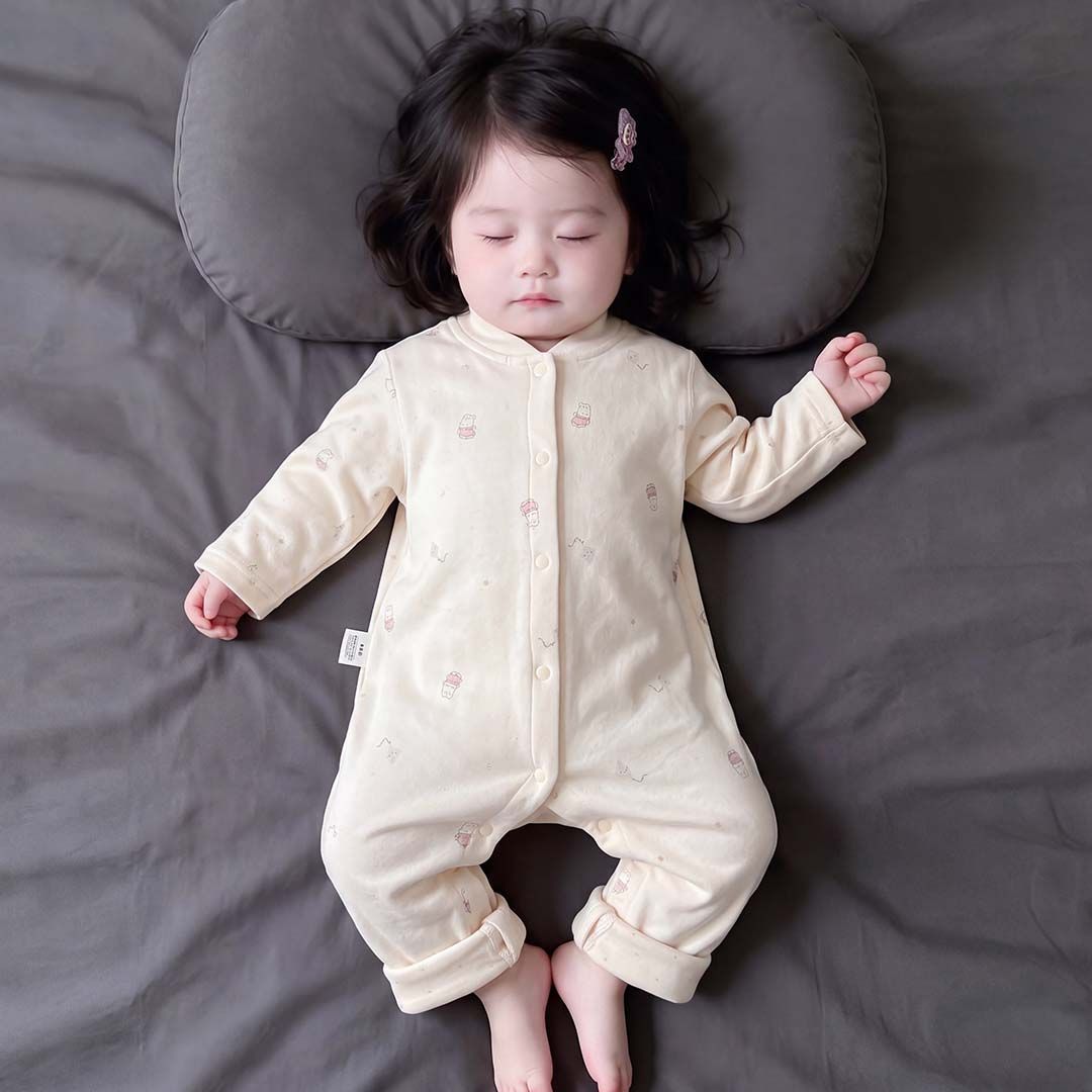 婴儿衣服40克夹棉秋冬季连体衣新生儿纯棉加厚哈衣宝宝爬服通用