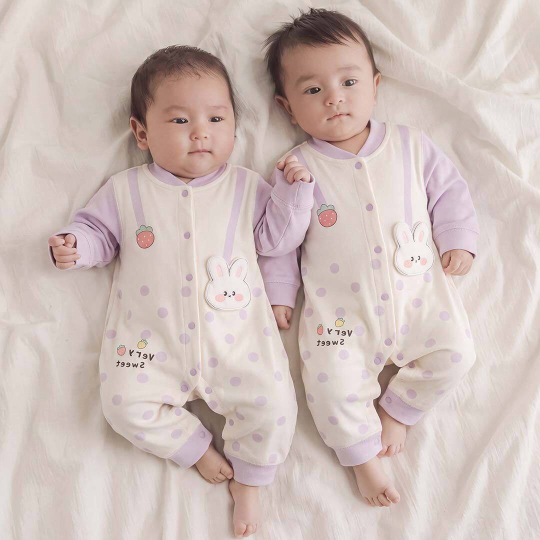 婴儿连体衣春秋衣服宝宝纯棉a类家居服长袖哈衣爬服睡衣柔软休闲