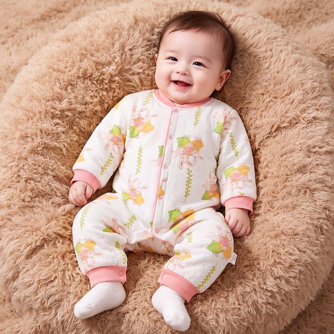 冬装宝宝加厚爬服新生儿哈衣40g夹棉婴儿衣服秋冬保暖棉衣连体衣