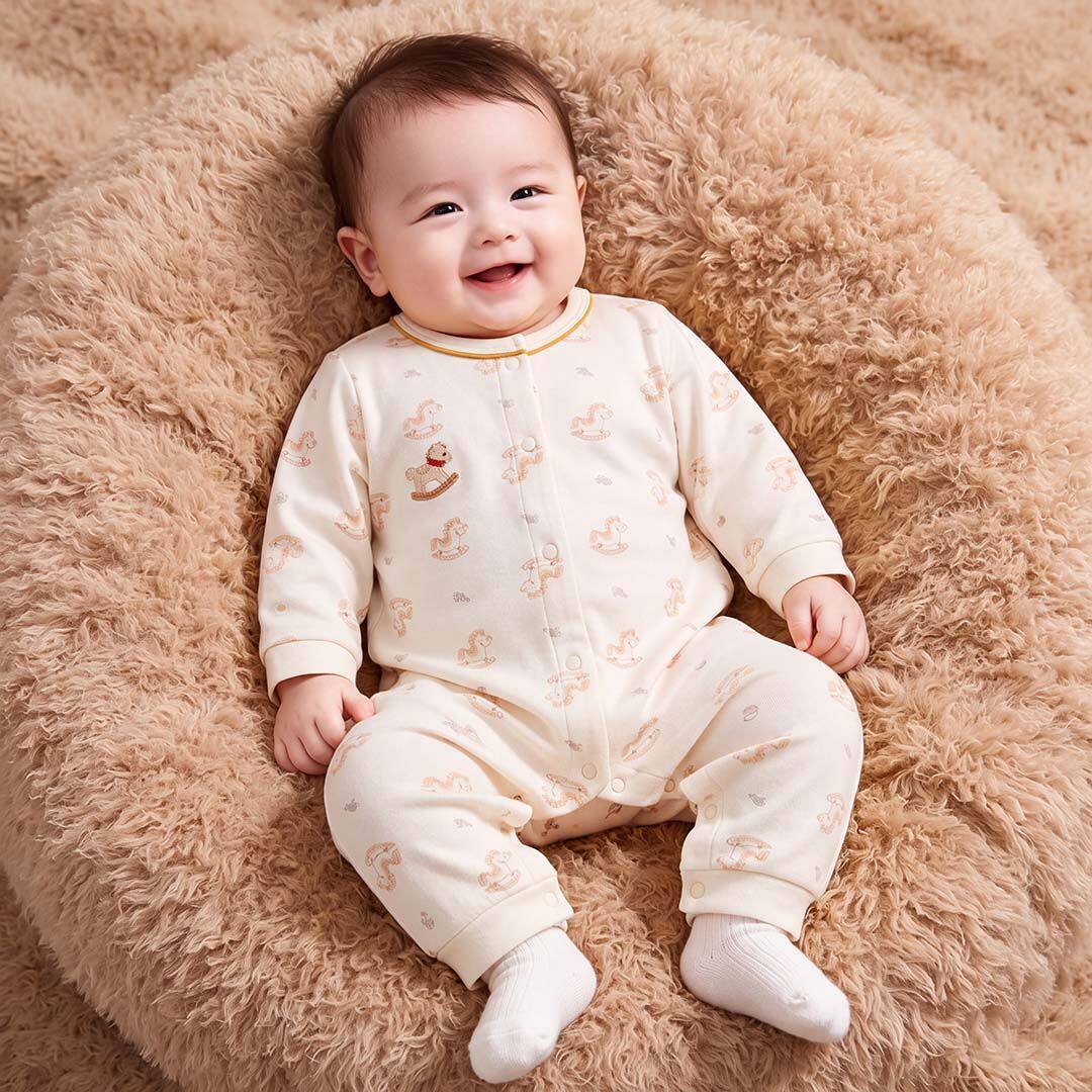 新生婴儿衣服春秋宝宝纯棉连体衣a类婴幼儿长袖哈衣外出爬服简约