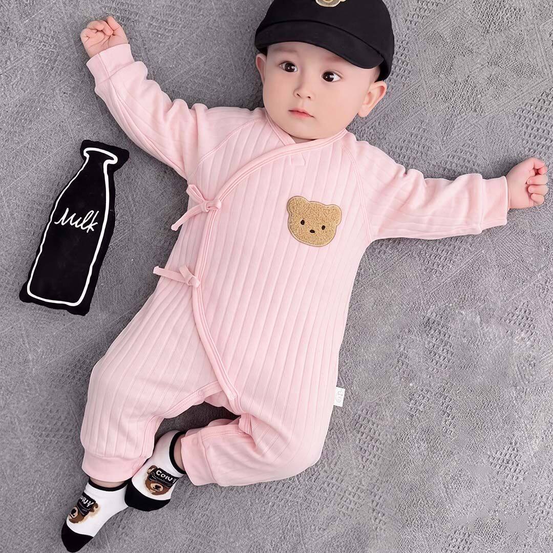 婴儿连体衣秋冬季加厚保暖无骨哈衣Aa类和尚服宝宝睡衣爬服超萌