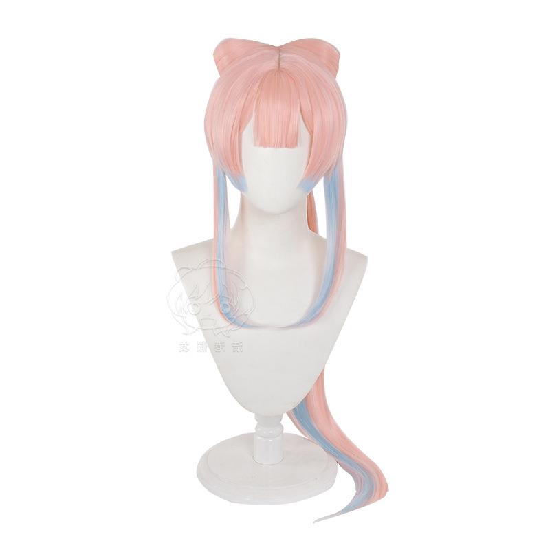 原神 珊瑚宫心海cos假发 短发本体虎口夹马尾 蝴蝶结发包