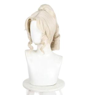 第五人格记者梦境中的爱丽丝cos假发浅金色罗马卷动漫美发