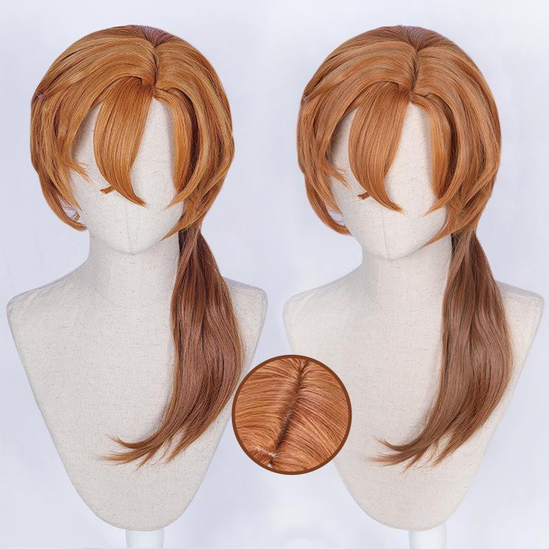 中原中也文豪野犬动漫假发特调渐变色打毛头皮款易造型 cos假发