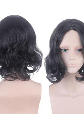 假发哈利波特西弗勒斯黑色中分短卷发斯内普教授 动漫cos假发