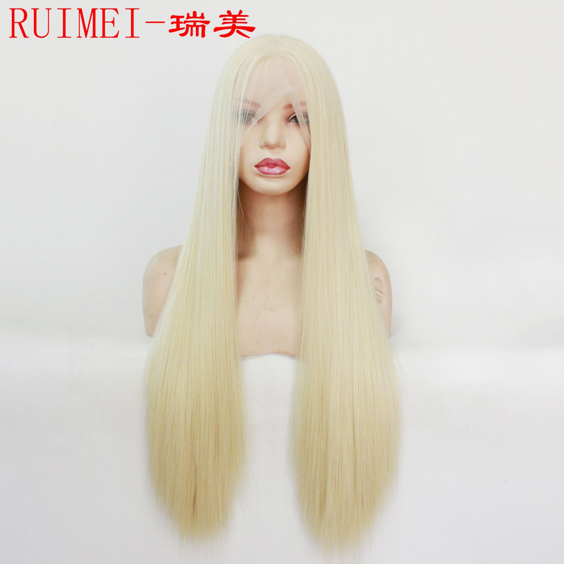 化纤全蕾丝假发 613#色自由分顺直发full lace wig 厂家