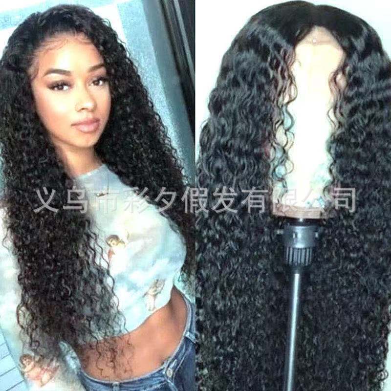 欧美发女波浪卷发女士假发头套 wig多色可选长卷发化纤假发头套