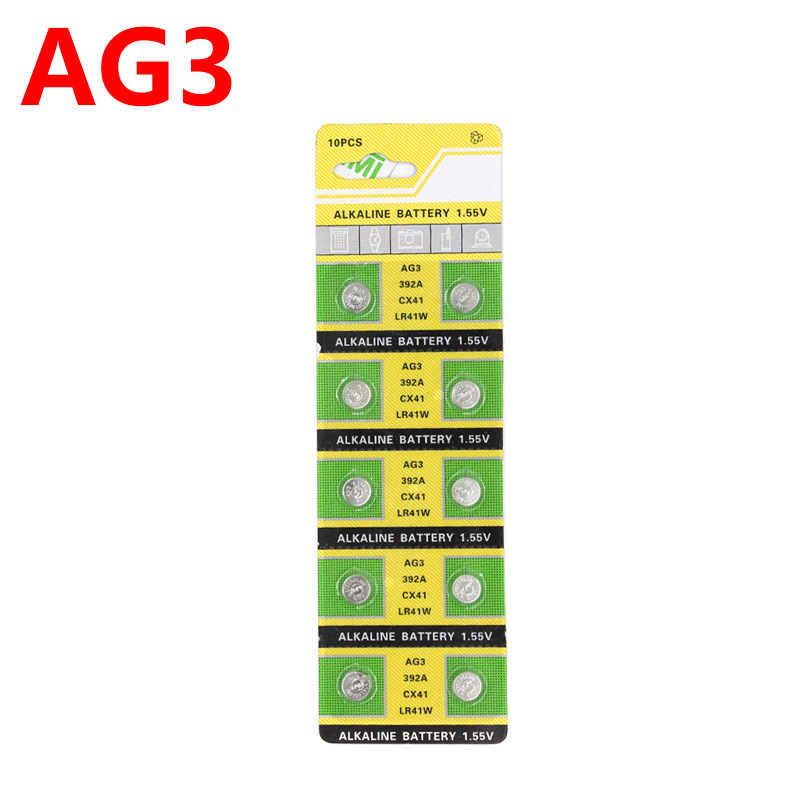 工厂直销AG3纽扣电池LR41发光礼品玩具1.55V锌锰392手表电子电池