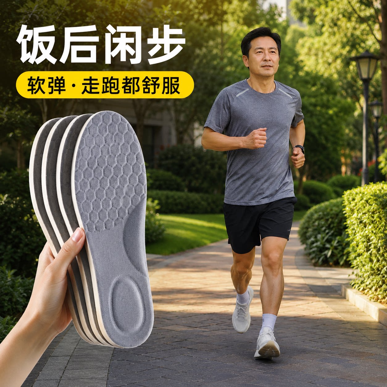 专业跑步鞋垫男士乳胶运动减震男