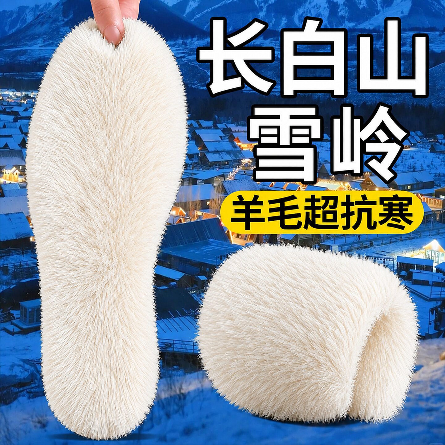 零下41度防寒保暖鞋垫羊毛加厚