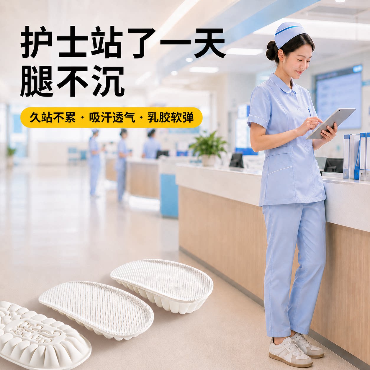 泰国天然乳胶久站不累脚增高垫