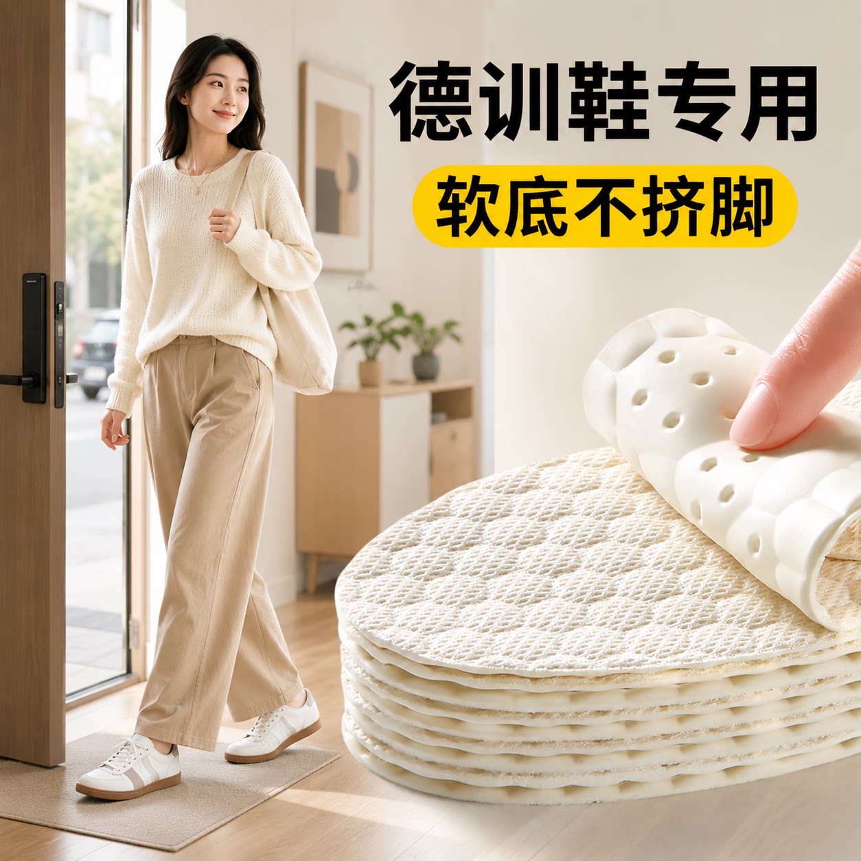 德训鞋专用专用超薄天然乳胶鞋垫
