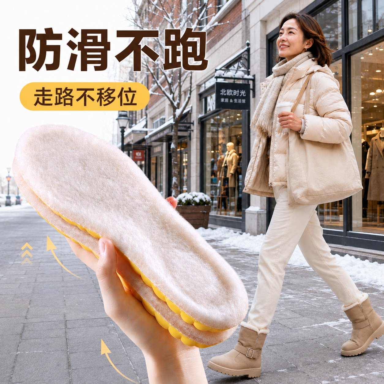 羊毛保暖鞋垫女新款冬季加绒加厚棉软底舒适运动气垫减震防臭男士