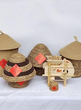 丰收粮仓摆件幼儿园晒秋收环创装饰品农庄生态园蘑菇仓五谷厂家