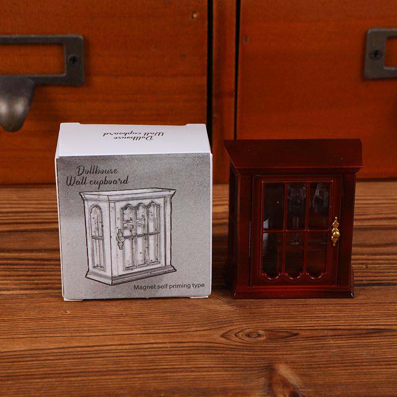 微缩迷你食玩娃娃屋配件仿真酒柜红酒杯拍摄道具套装模型摆件