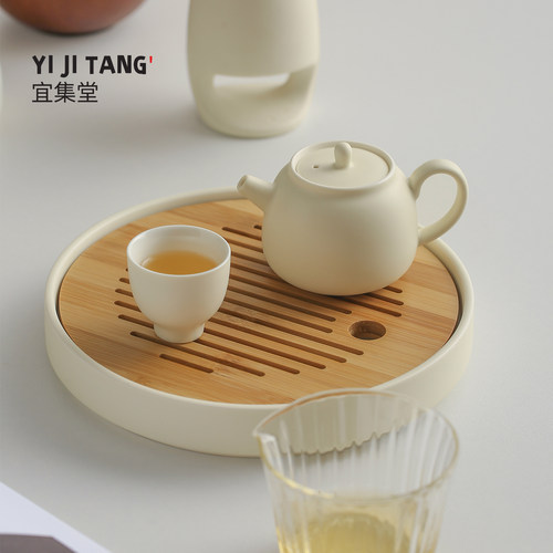 宜集堂INS奶油陶瓷茶壶