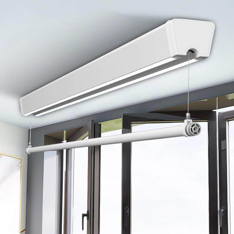 格峰明装隐形晾衣架阳台嵌入式单杆电动智能升降可伸缩隐藏晾衣机