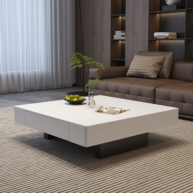 客厅家用意式高级感方形茶几桌