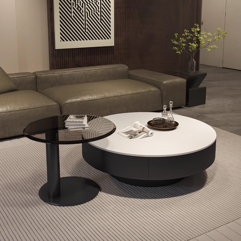 顶简轻奢极简高级感茶几