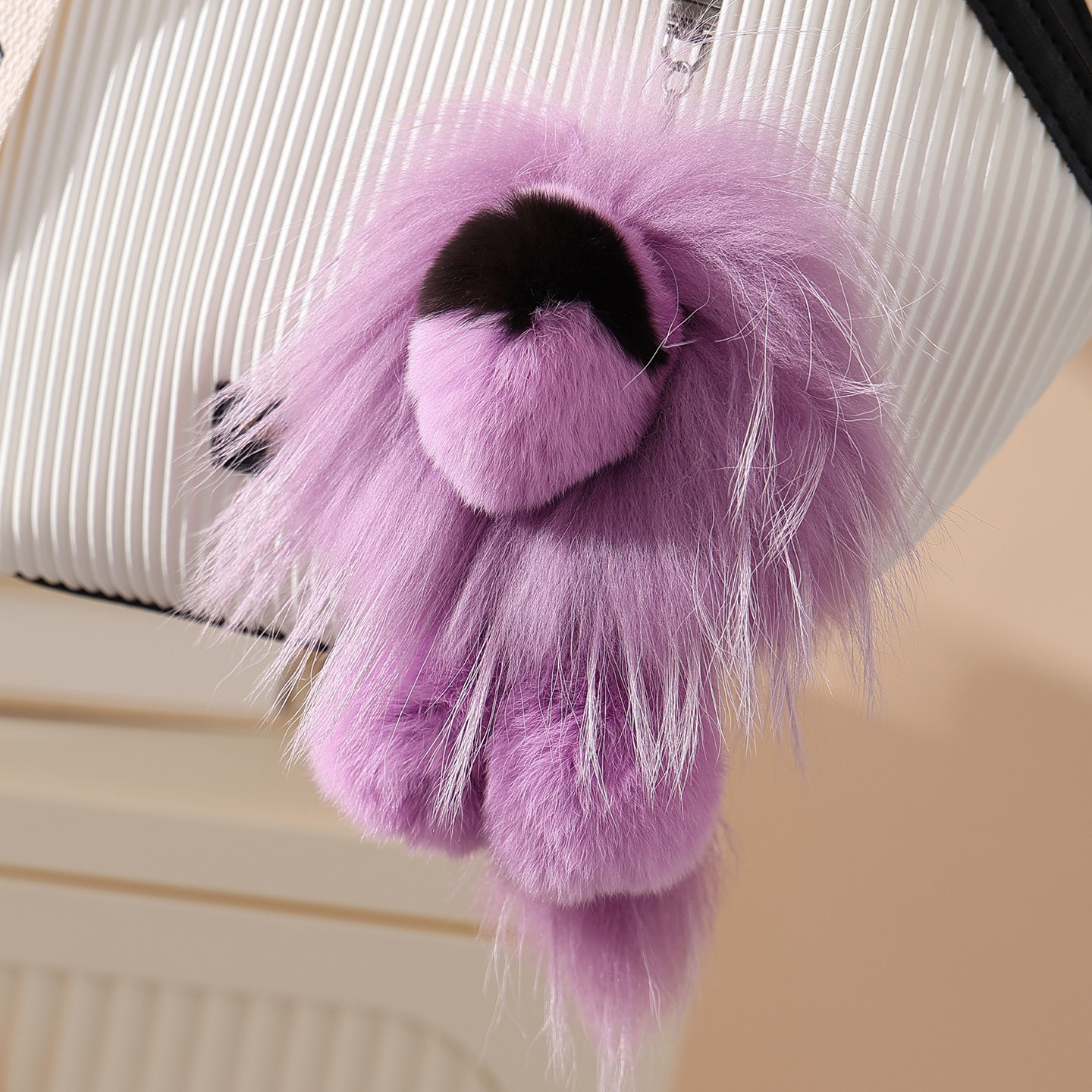 獭兔毛小狮子钥匙扣挂件网红毛绒包包挂饰汽车装饰礼物